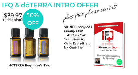 introduction to essential oils for quitting smoking and IFQ book with consult offer